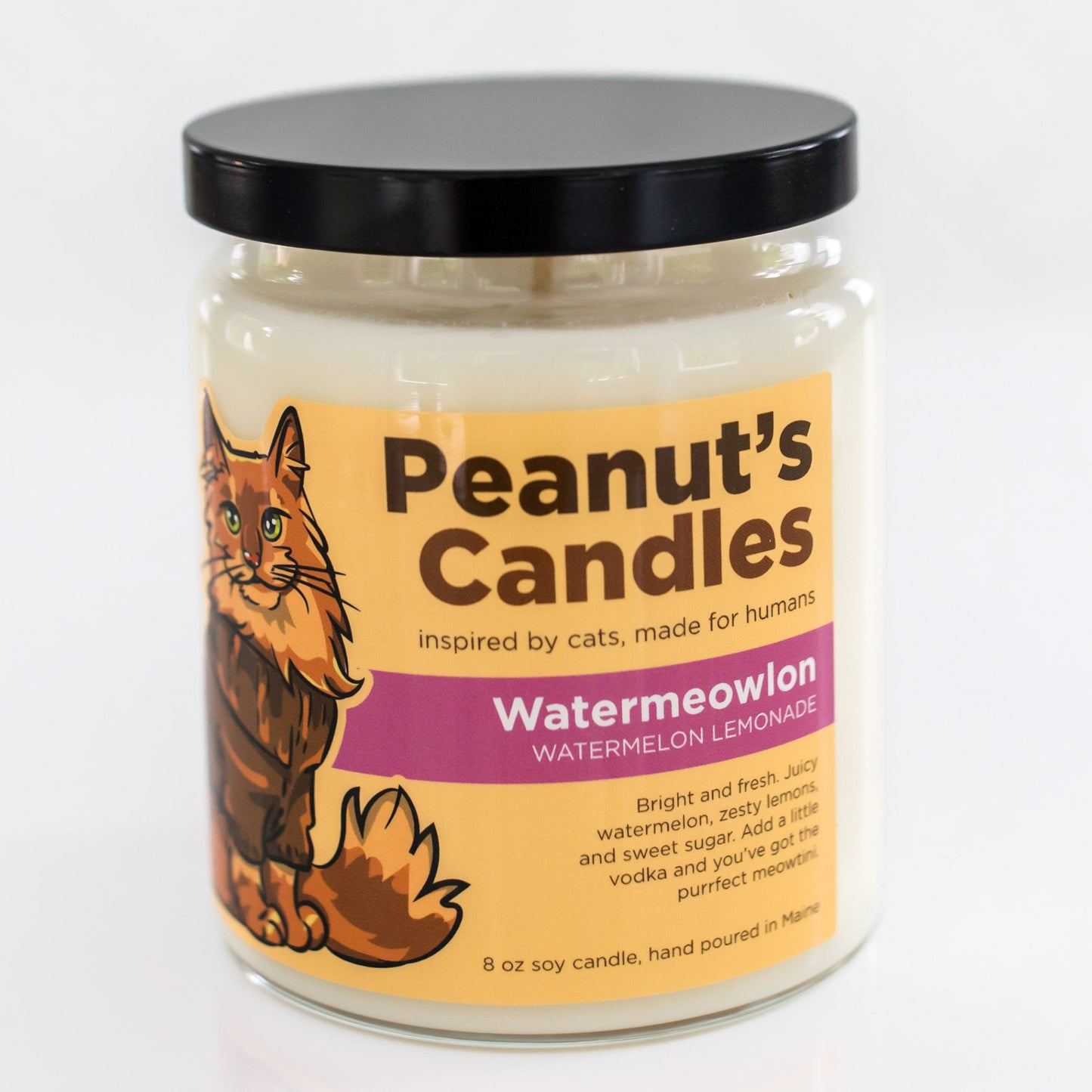 Watermeowlon 8 oz Soy Candle