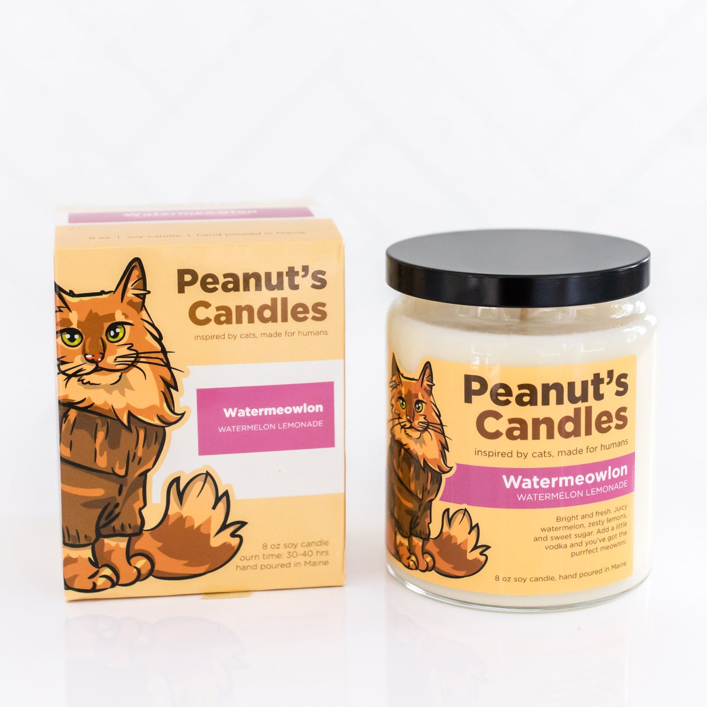 Watermeowlon 8 oz Soy Candle