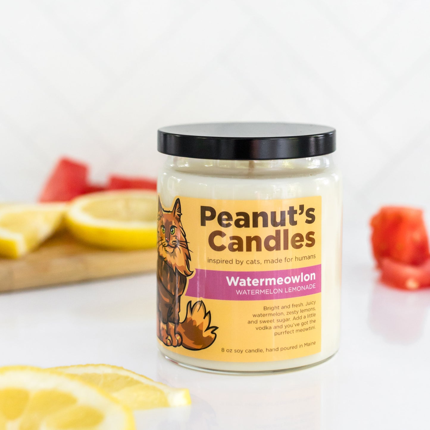Watermeowlon 8 oz Soy Candle